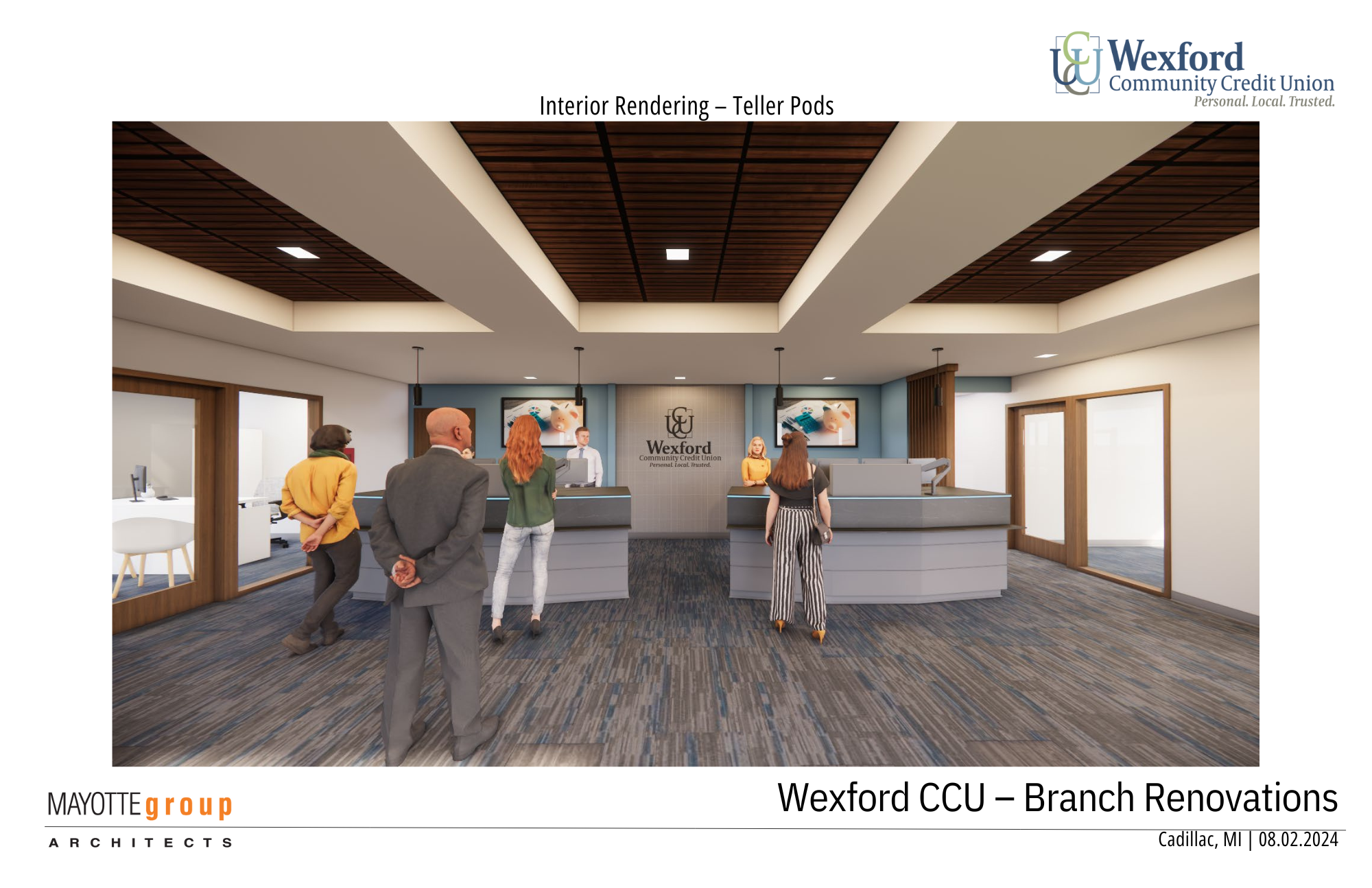 Rendering of new WCCU Teller Pods